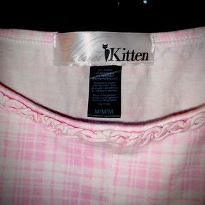 Velvet Kitten - Medium - Pink Checkered Noodle (Spaghetti) Strapped